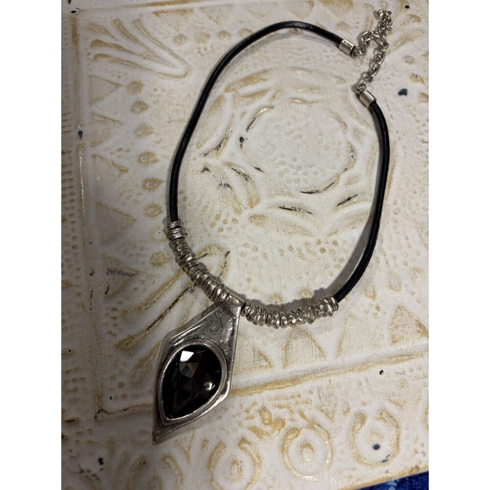 Chanour Pewter Smoky Crystal necklaceNecklace